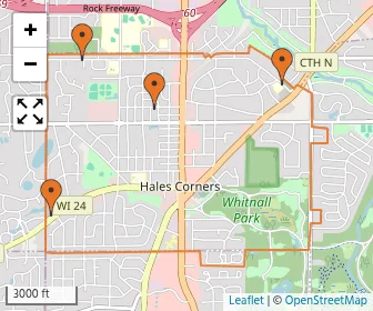 Area schools map